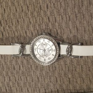 Fossil White Crystal Accent Women's Watch